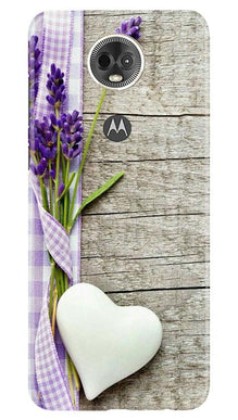 White Heart Mobile Back Case for Moto E5 Plus (Design - 298)