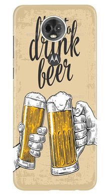 Drink Beer Mobile Back Case for Moto E5 Plus (Design - 328)
