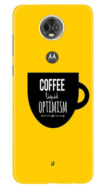 Coffee Optimism Mobile Back Case for Moto E5 Plus (Design - 353)