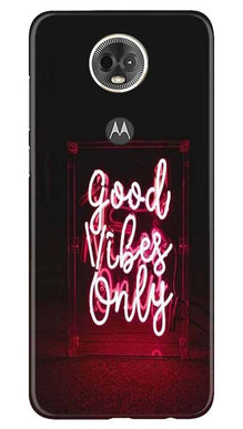 Good Vibes Only Mobile Back Case for Moto E5 Plus (Design - 354)