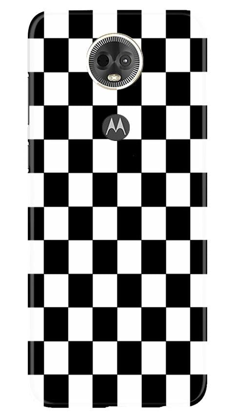 Black White Boxes Mobile Back Case for Moto E5 Plus (Design - 372)