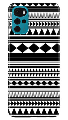 Black white Pattern Mobile Back Case for Moto G22 (Design - 5)