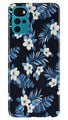 White flowers Blue Background2 Case for Moto G22