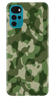 Army Camouflage Mobile Back Case for Moto G22  (Design - 106)