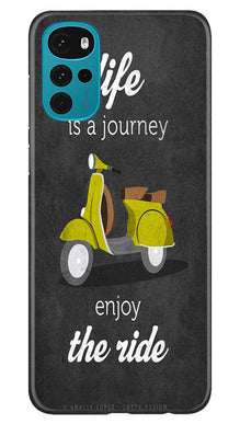 Vintage Scooter Mobile Back Case for Moto G22 (Design - 229)