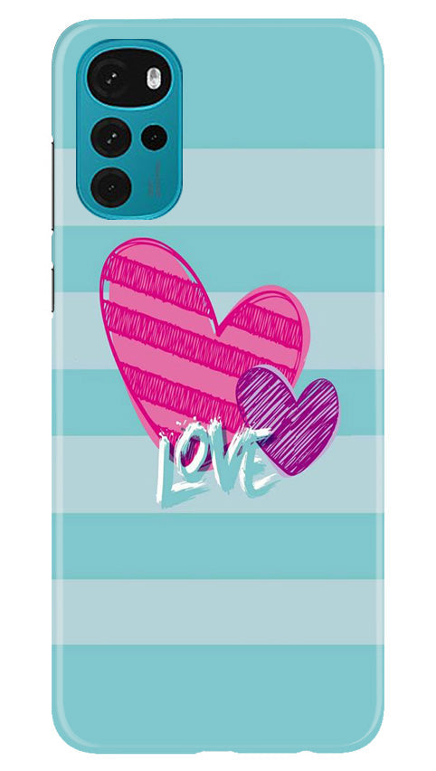 White Heart Case for Moto G22 (Design No. 260)