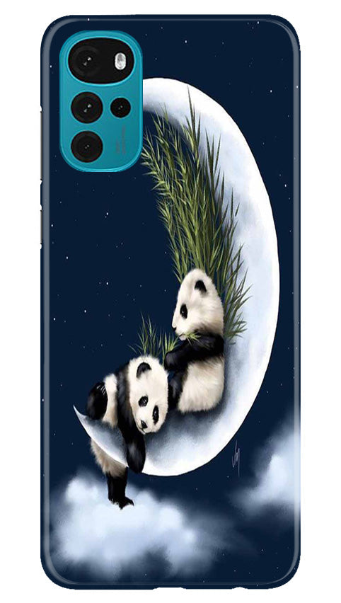 Panda Bear Mobile Back Case for Moto G22 (Design - 279)