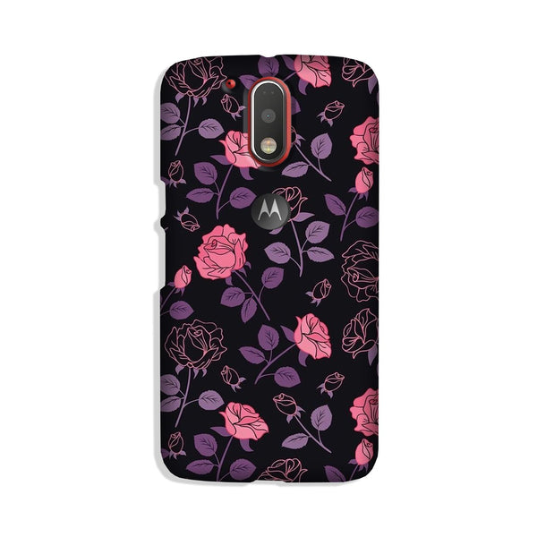 Rose Black Background Case for Moto G4 Plus