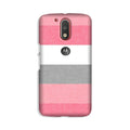 Pink white pattern Case for Moto G4 Plus