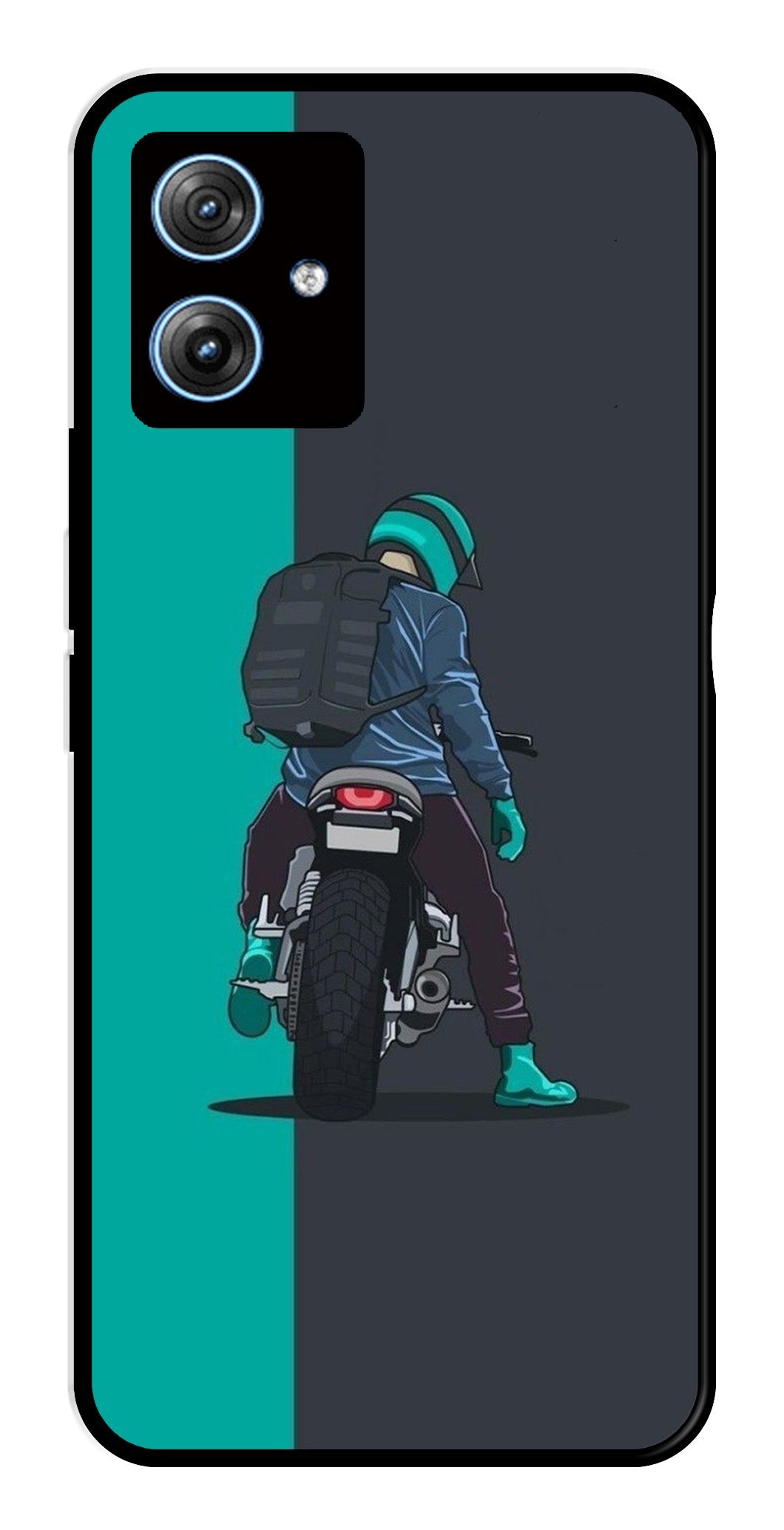 Bike Lover Metal Mobile Case for Moto G54 5G   (Design No -05)