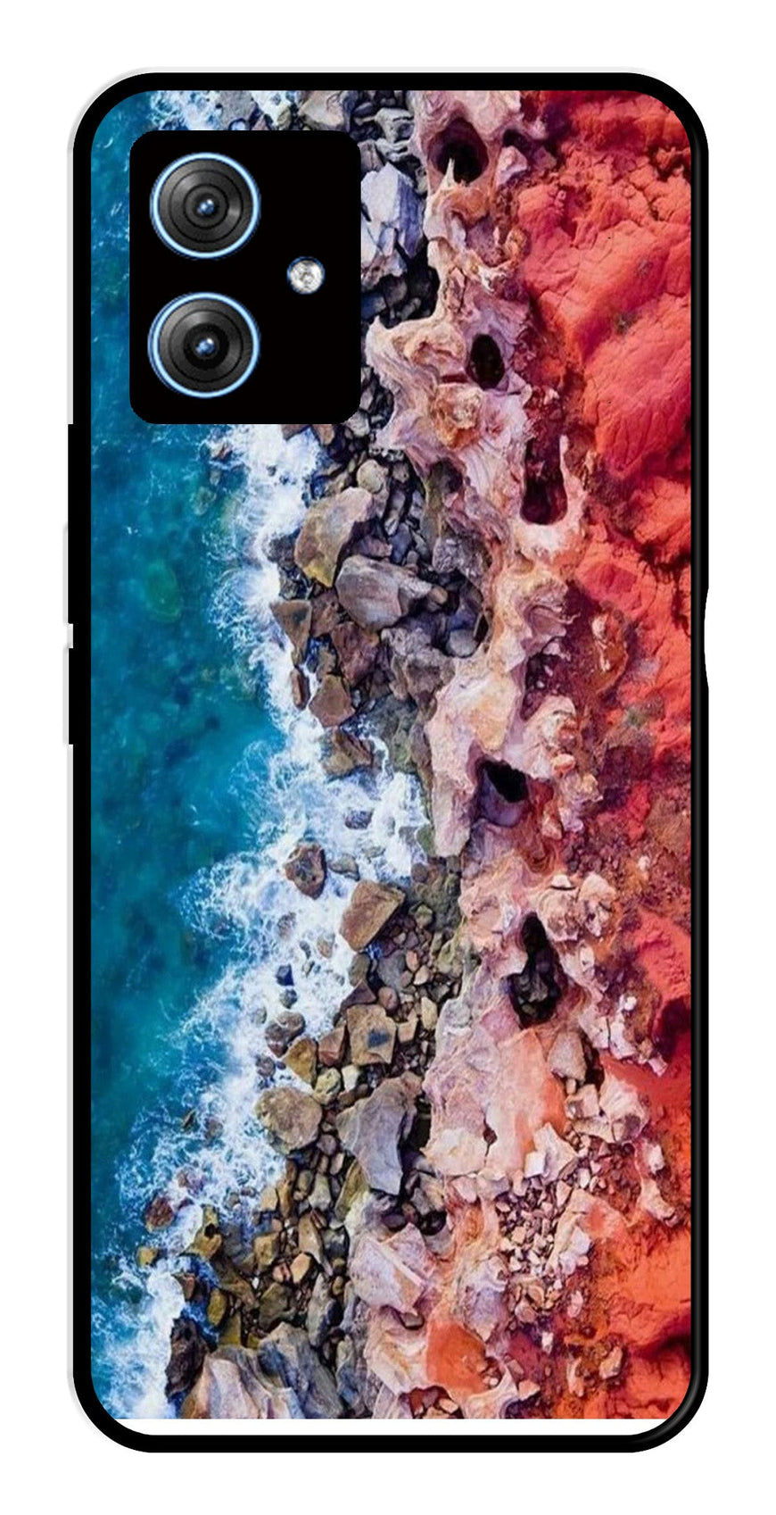 Sea Shore Metal Mobile Case for Moto G54 5G   (Design No -18)