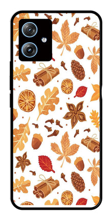 Autumn Leaf Metal Mobile Case for Moto G54 5G
