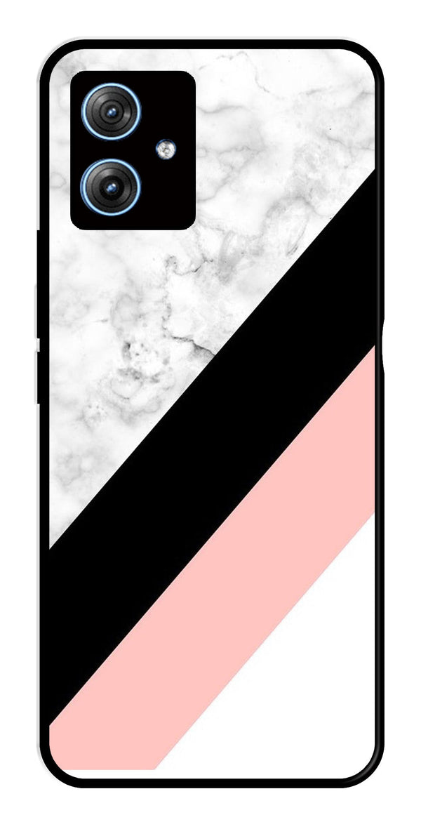 Marble Design Metal Mobile Case for Moto G54 5G   (Design No -24)