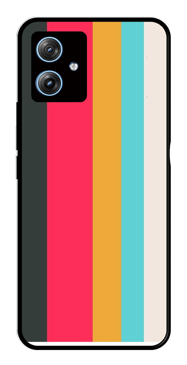 Muted Rainbow Metal Mobile Case for Moto G54 5G   (Design No -31)
