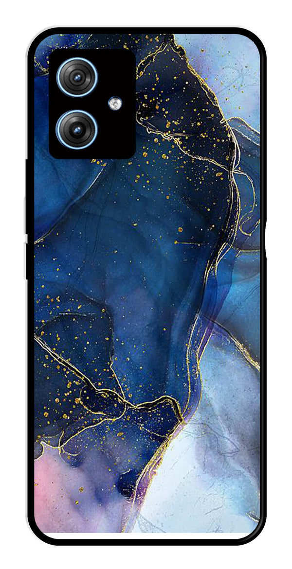 Blue Marble Metal Mobile Case for Moto G54 5G   (Design No -34)