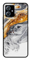 Marble Pattern Metal Mobile Case for Moto G54 5G   (Design No -36)