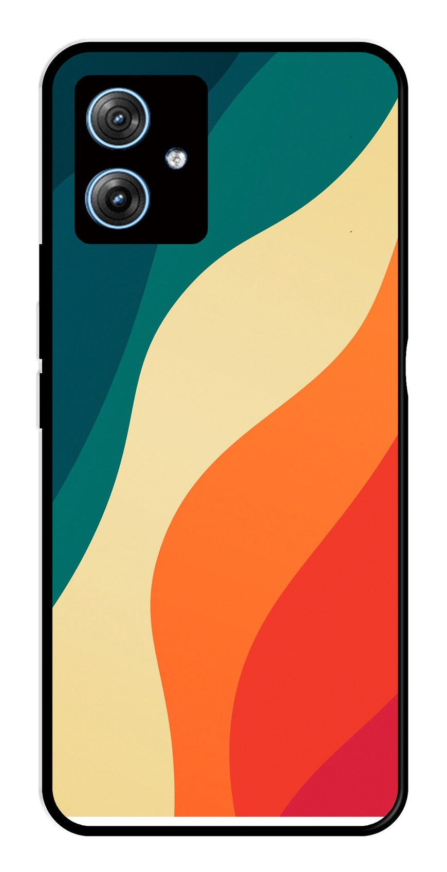 Muted Rainbow Metal Mobile Case for Moto G54 5G   (Design No -39)