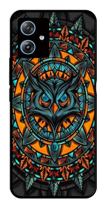 Owl Pattern Metal Mobile Case for Moto G54 5G