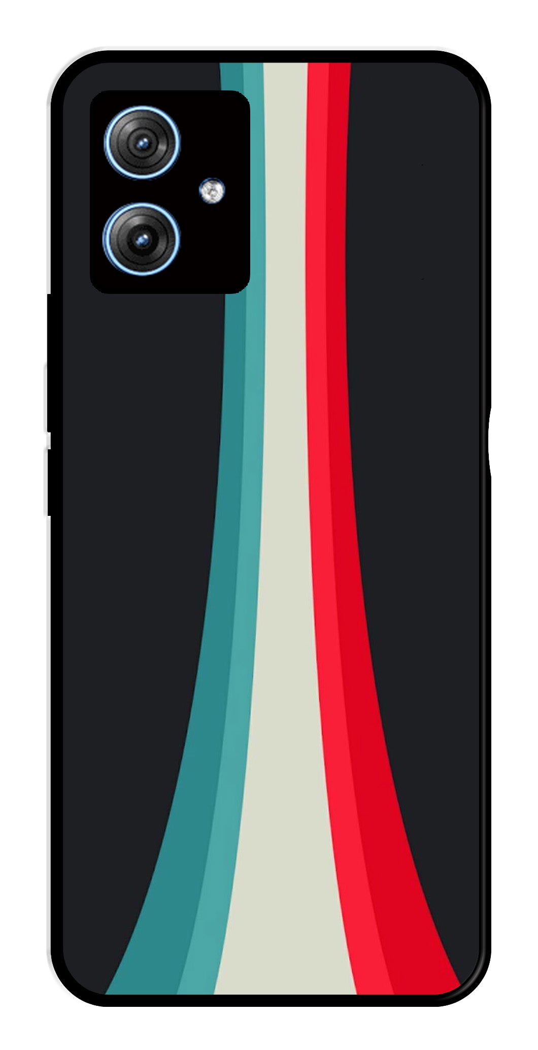 Modern Art Colorful Metal Mobile Case for Moto G54 5G   (Design No -48)