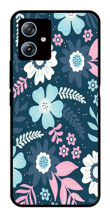 Flower Leaves Design Metal Mobile Case for Moto G54 5G