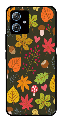 Leaves Design Metal Mobile Case for Moto G54 5G