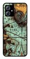 Map Design Metal Mobile Case for Moto G54 5G   (Design No -54)