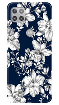 White flowers Blue Background Case for Moto G 5G