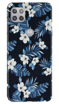 White flowers Blue Background2 Case for Moto G 5G