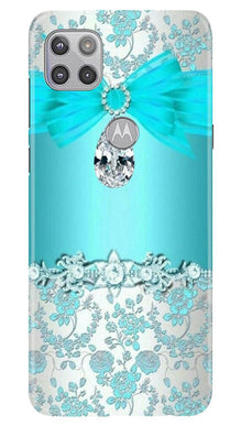 Shinny Blue Background Mobile Back Case for Moto G 5G (Design - 32)