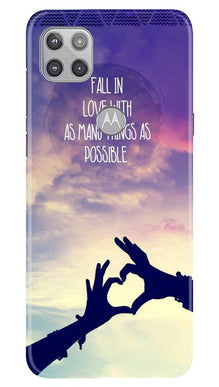 Fall in love Mobile Back Case for Moto G 5G (Design - 50)