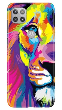 Colorful Lion Mobile Back Case for Moto G 5G  (Design - 110)