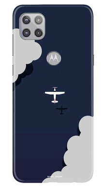 Clouds Plane Mobile Back Case for Moto G 5G (Design - 196)