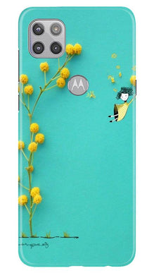Flowers Girl Mobile Back Case for Moto G 5G (Design - 216)