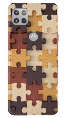 Puzzle Pattern Mobile Back Case for Moto G 5G (Design - 217)