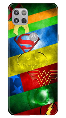 Superheros Logo Mobile Back Case for Moto G 5G (Design - 251)