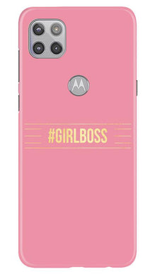 Girl Boss Pink Mobile Back Case for Moto G 5G (Design - 263)