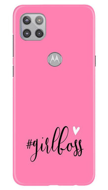 Girl Boss Pink Mobile Back Case for Moto G 5G (Design - 269)