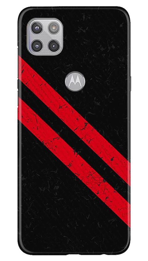 Black Red Pattern Mobile Back Case for Moto G 5G (Design - 373)