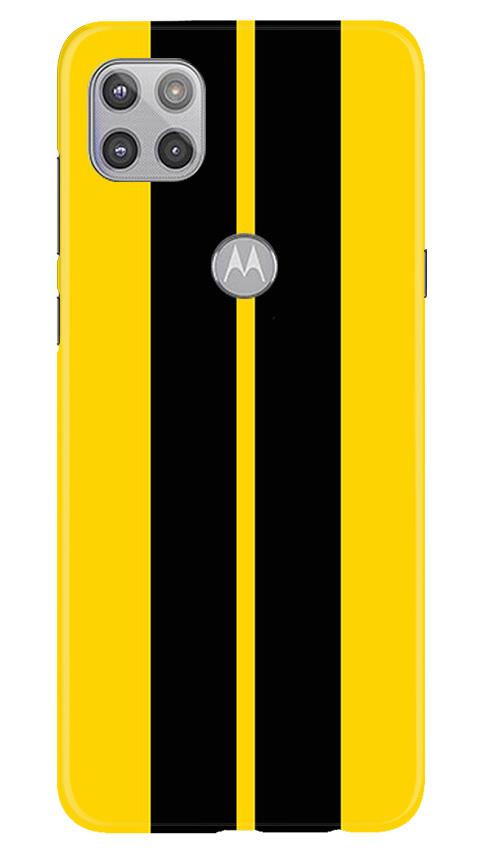 Black Yellow Pattern Mobile Back Case for Moto G 5G (Design - 377)