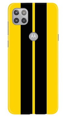 Black Yellow Pattern Mobile Back Case for Moto G 5G (Design - 377)