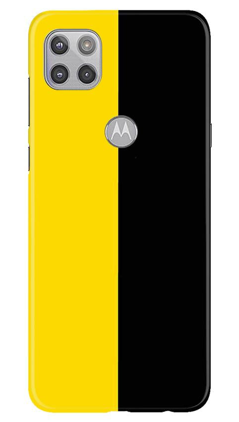 Black Yellow Pattern Mobile Back Case for Moto G 5G (Design - 397)