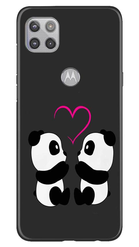 Panda Love Mobile Back Case for Moto G 5G (Design - 398)