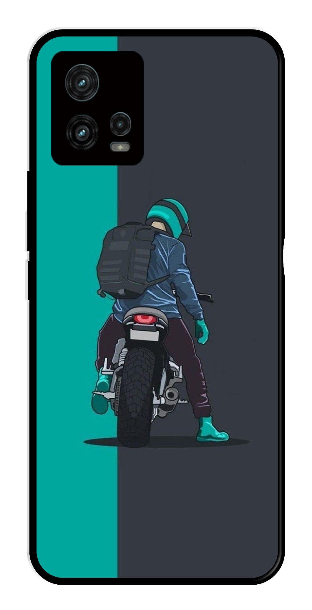 Bike Lover Metal Mobile Case for Moto Edge 30 Ultra 5G   (Design No -05)