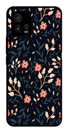 Floral Pattern Metal Mobile Case for Moto Edge 30 Ultra 5G