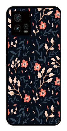 Floral Pattern Metal Mobile Case for Moto Edge 30 Fusion 5G