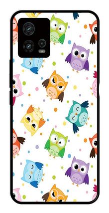 Owls Pattern Metal Mobile Case for Moto Edge 30 Fusion 5G
