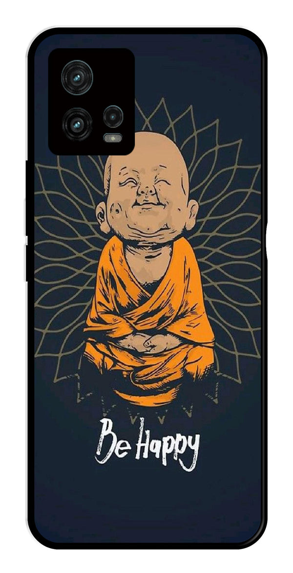 Be Happy Metal Mobile Case for Moto Edge 30 Ultra 5G   (Design No -27)