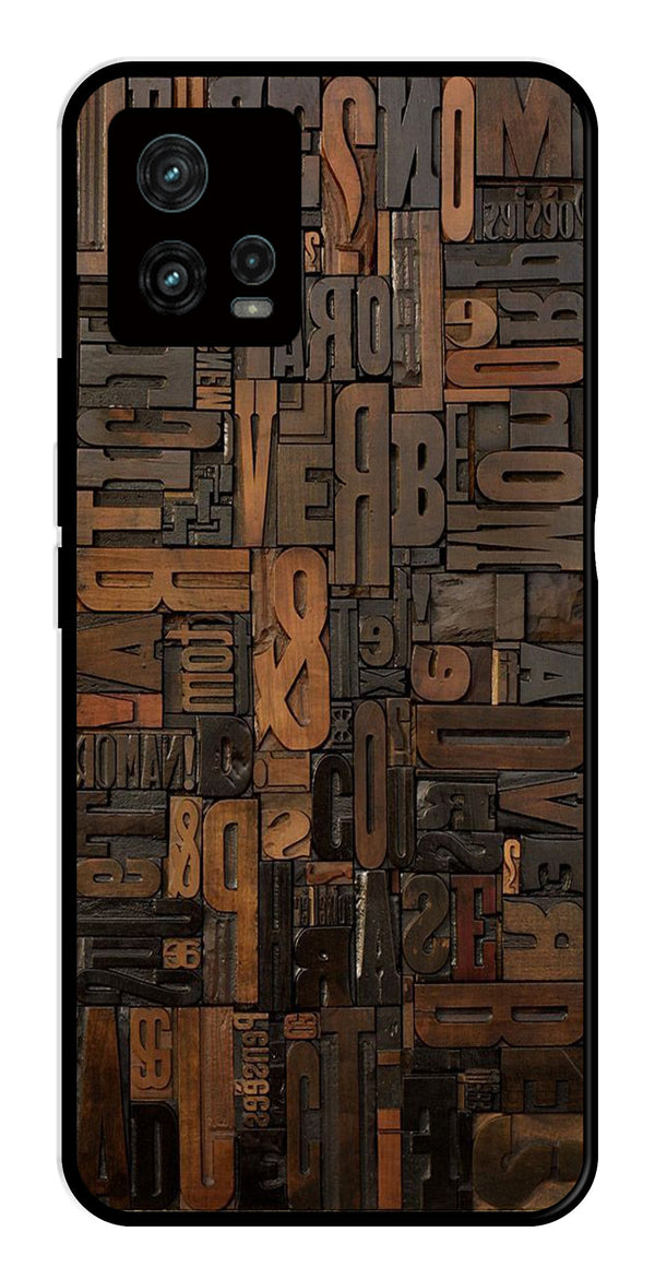 Alphabets Metal Mobile Case for Moto Edge 30 Ultra 5G   (Design No -32)