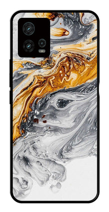 Marble Pattern Metal Mobile Case for Moto Edge 30 Fusion 5G