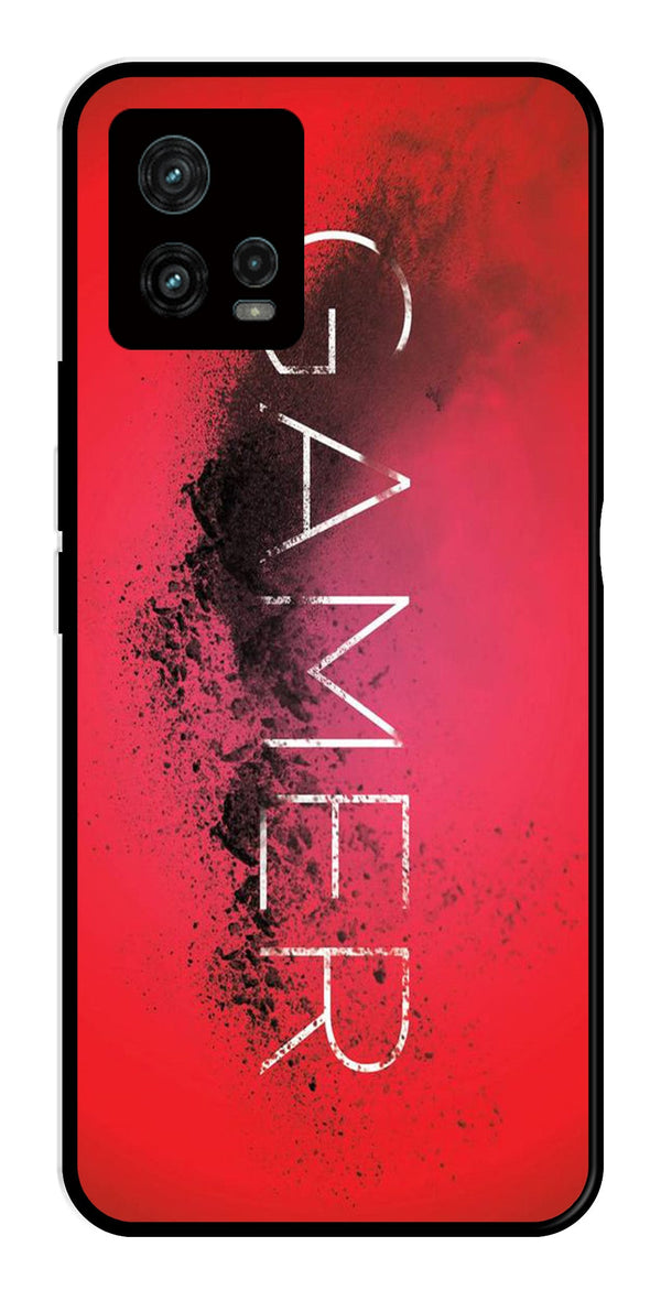 Gamer Pattern Metal Mobile Case for Moto Edge 30 Ultra 5G   (Design No -41)